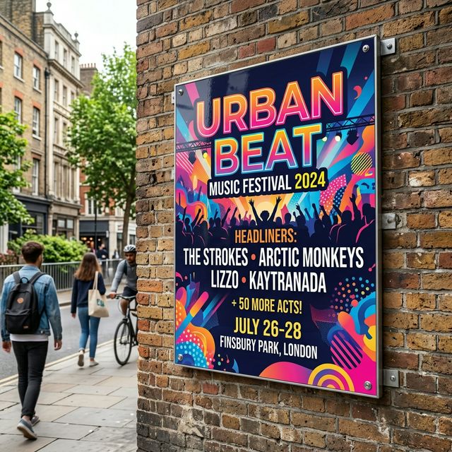 Music festival event poster printed by Print n Post