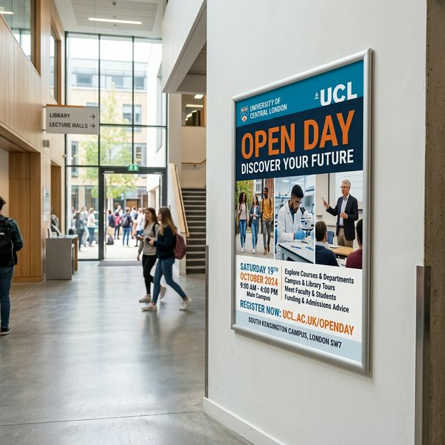 University open day poster printed by Print n Post